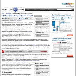 Is SAP Jam Where Enterprise Social Is Headed?