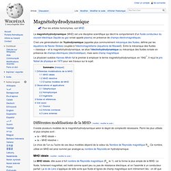 Magnétohydrodynamique