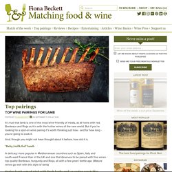 Top wine pairings for lamb