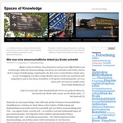 Wie man eine wissenschaftliche Arbeit (zu Ende) schreibt