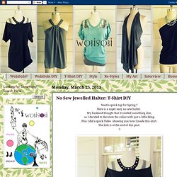 No Sew Jewelled Halter: T-Shirt DIY