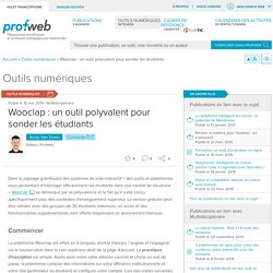 Wooclap : un outil polyvalent pour sonder les étudiants