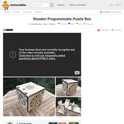 Wooden Programmable Puzzle Box: 8 Steps