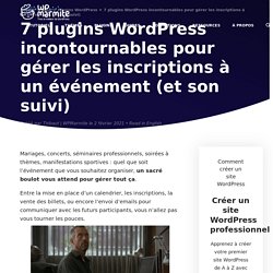7 plugins WordPress pour gérer les inscriptions à un événement