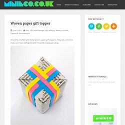 Woven paper gift topper