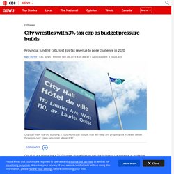 City wrestles with 3% tax cap as budget pressure builds