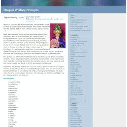 Dragon Writing Prompts