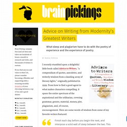 Advice on Writing from Modernity’s Greatest Writers