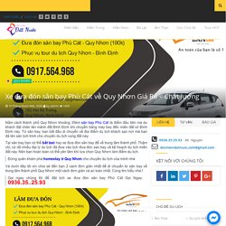 Xe đưa đón sân bay Phù Cát về Quy Nhơn Giá Rẻ - Chất lượng