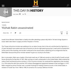 Yitzhak Rabin assassinated - Nov 04, 1995 - HISTORY.com