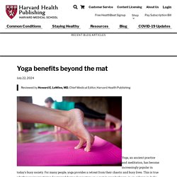 Yoga – Benefits Beyond the Mat
